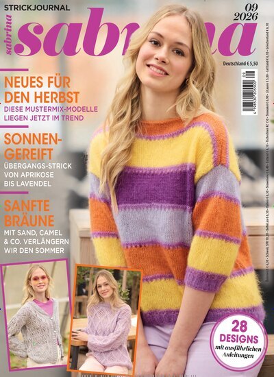 Titelbild der Ausgabe 9/2026 von Sabrina. Diese Zeitschrift und viele weitere Modemagazine und DIY-Magazine als Abo oder epaper bei United Kiosk online kaufen.