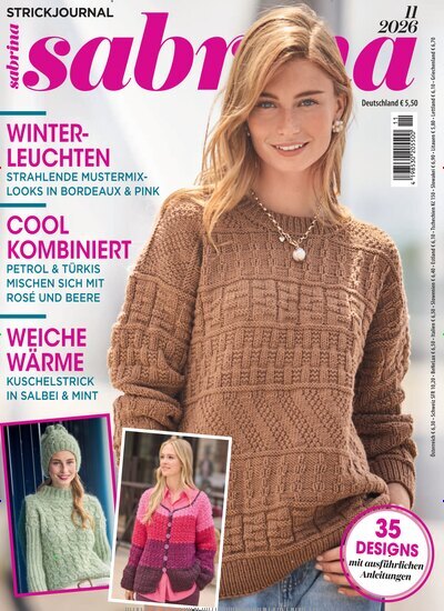 Titelbild der Ausgabe 11/2026 von Sabrina. Diese Zeitschrift und viele weitere Modemagazine und DIY-Magazine als Abo oder epaper bei United Kiosk online kaufen.