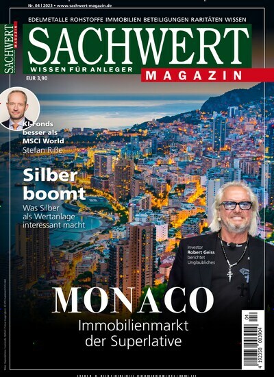 Titelbild der Ausgabe 4/2023 von Sachwert Magazin. Diese Zeitschrift und viele weitere Wirtschaftsmagazine und Politikmagazine als Abo oder epaper bei United Kiosk online kaufen.