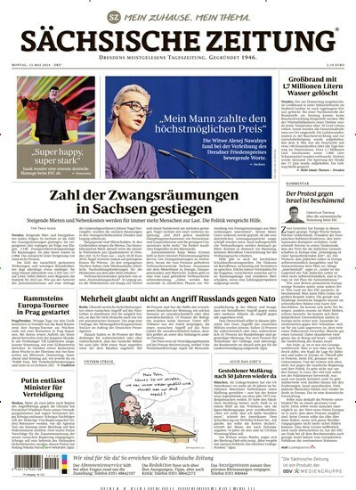 Titelbild der Ausgabe 110/2024 von Sächsische Zeitung. Diese Zeitschrift und viele weitere Zeitungsabos als Abo oder epaper bei United Kiosk online kaufen.