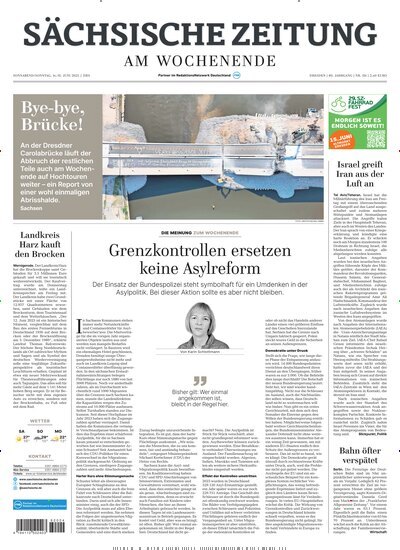 Titelbild der Ausgabe 138/2025 von Sächsische Zeitung. Diese Zeitschrift und viele weitere Zeitungsabos als Abo oder epaper bei United Kiosk online kaufen.