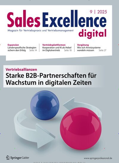 Titelbild der Ausgabe 9/2025 von Sales Excellence. Diese Zeitschrift und viele weitere Businessmagazine als Abo oder epaper bei United Kiosk online kaufen.