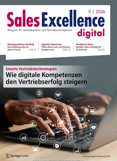 Titelbild der Ausgabe 9/2026 von Sales Excellence. Diese Zeitschrift und viele weitere Businessmagazine als Abo oder epaper bei United Kiosk online kaufen.