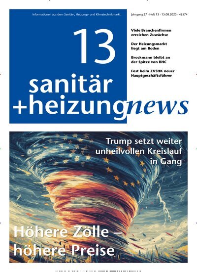 Titelbild der Ausgabe 13/2025 von sanitär + heizung news. Diese Zeitschrift und viele weitere Architekturzeitschriften und Bauzeitschriften als Abo oder epaper bei United Kiosk online kaufen.