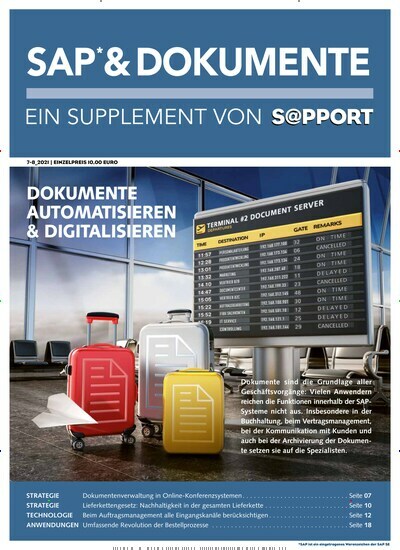Titelbild der Ausgabe 8/2021 von SAP & Dokumente. Diese Zeitschrift und viele weitere Businessmagazine als Abo oder epaper bei United Kiosk online kaufen.