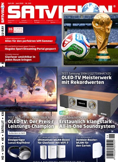 Titelbild der Ausgabe 6/2026 von Satvision. Diese Zeitschrift und viele weitere Audiomagazine, Filmmagazine und Fotozeitschriften als Abo oder epaper bei United Kiosk online kaufen.