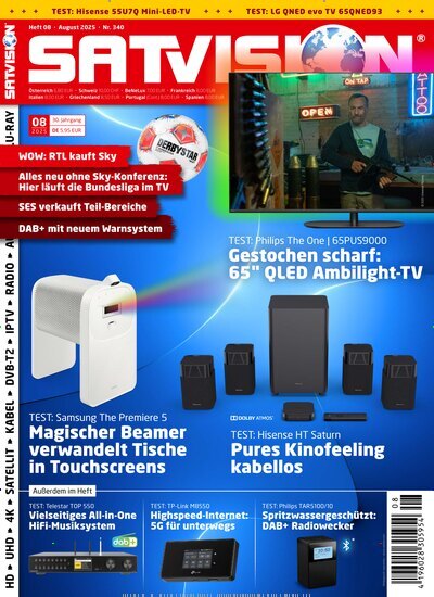 Titelbild der Ausgabe 8/2025 von Satvision. Diese Zeitschrift und viele weitere Audiomagazine, Filmmagazine und Fotozeitschriften als Abo oder epaper bei United Kiosk online kaufen.