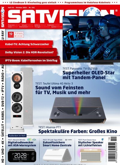Titelbild der Ausgabe 10/2025 von Satvision. Diese Zeitschrift und viele weitere Audiomagazine, Filmmagazine und Fotozeitschriften als Abo oder epaper bei United Kiosk online kaufen.