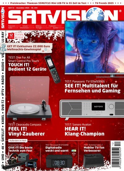 Titelbild der Ausgabe 12/2025 von Satvision. Diese Zeitschrift und viele weitere Audiomagazine, Filmmagazine und Fotozeitschriften als Abo oder epaper bei United Kiosk online kaufen.