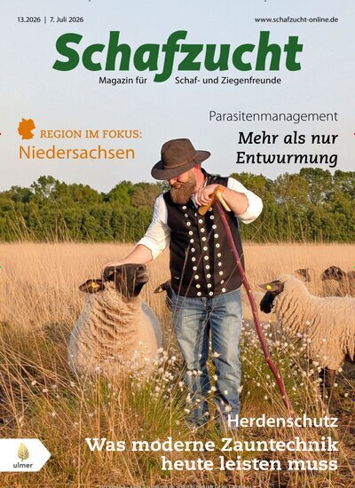 Titelbild der Ausgabe 13/2026 von Schafzucht. Diese Zeitschrift und viele weitere Naturzeitschriften, Landwirtschaftszeitungen und Umweltmagazine als Abo oder epaper bei United Kiosk online kaufen.