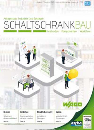 Titelbild der Ausgabe 1/2021 von Schaltschrankbau. Diese Zeitschrift und viele weitere Industriemagazine und Handwerkmagazine als Abo oder epaper bei United Kiosk online kaufen.