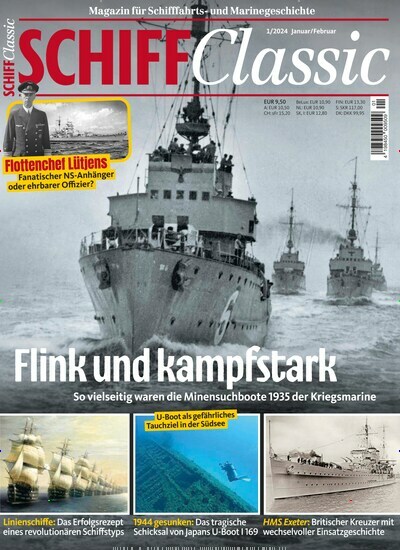 Titelbild der Ausgabe 1/2024 von SCHIFF Classic. Diese Zeitschrift und viele weitere Reisemagazine, Freizeitmagazine und Wissensmagazine als Abo oder epaper bei United Kiosk online kaufen.