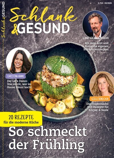 Titelbild der Ausgabe 3/2025 von Schlank & Gesund. Diese Zeitschrift und viele weitere Kochzeitschriften und Backzeitschriften als Abo oder epaper bei United Kiosk online kaufen.