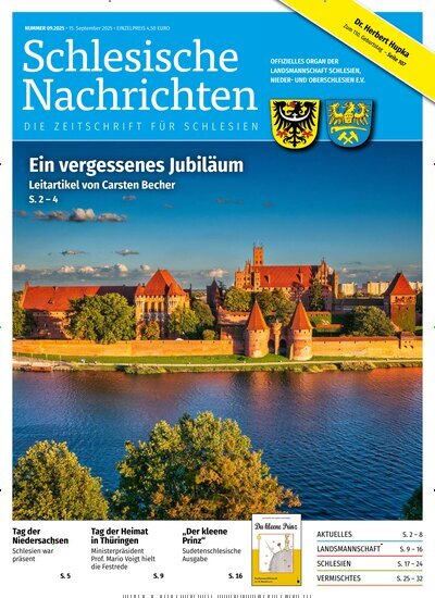 Titelbild der Ausgabe 9/2025 von Schlesische Nachrichten. Diese Zeitschrift und viele weitere Reisemagazine, Freizeitmagazine und Wissensmagazine als Abo oder epaper bei United Kiosk online kaufen.