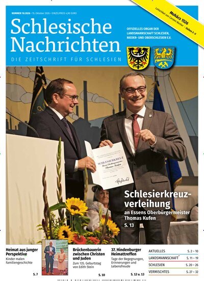 Titelbild der Ausgabe 10/2026 von Schlesische Nachrichten. Diese Zeitschrift und viele weitere Reisemagazine, Freizeitmagazine und Wissensmagazine als Abo oder epaper bei United Kiosk online kaufen.