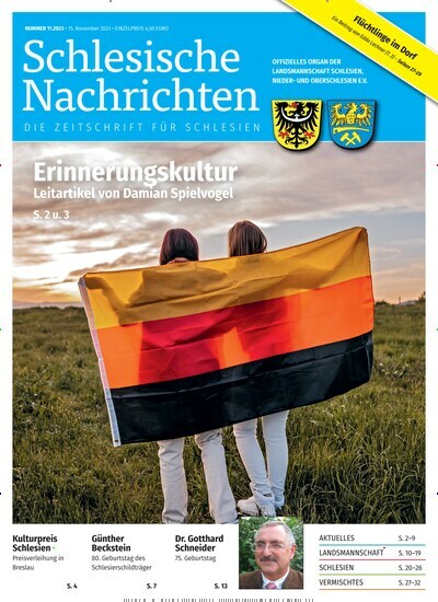 Titelbild der Ausgabe 11/2023 von Schlesische Nachrichten. Diese Zeitschrift und viele weitere Reisemagazine, Freizeitmagazine und Wissensmagazine als Abo oder epaper bei United Kiosk online kaufen.