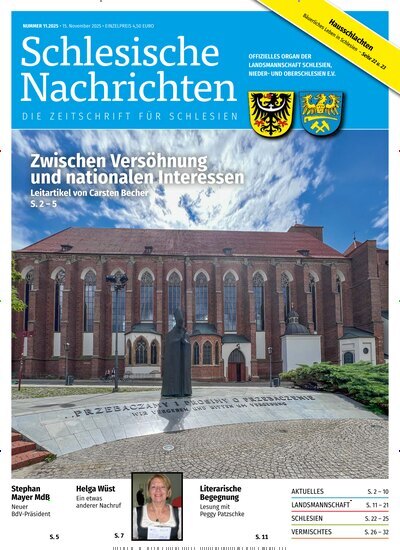 Titelbild der Ausgabe 11/2025 von Schlesische Nachrichten. Diese Zeitschrift und viele weitere Reisemagazine, Freizeitmagazine und Wissensmagazine als Abo oder epaper bei United Kiosk online kaufen.