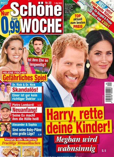 Titelbild der Ausgabe 20/2025 von Schöne Woche. Diese Zeitschrift und viele weitere Frauenzeitschriften als Abo oder epaper bei United Kiosk online kaufen.