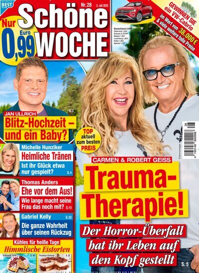 Titelbild der Ausgabe 28/2025 von Schöne Woche. Diese Zeitschrift und viele weitere Frauenzeitschriften als Abo oder epaper bei United Kiosk online kaufen.