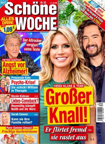 Titelbild der Ausgabe 30/2026 von Schöne Woche. Diese Zeitschrift und viele weitere Frauenzeitschriften als Abo oder epaper bei United Kiosk online kaufen.