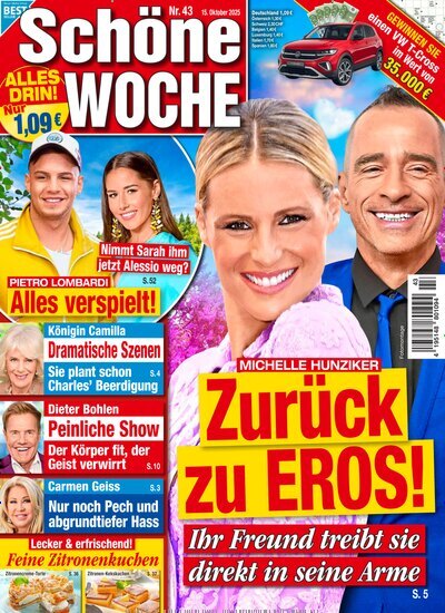 Titelbild der Ausgabe 43/2025 von Schöne Woche. Diese Zeitschrift und viele weitere Frauenzeitschriften als Abo oder epaper bei United Kiosk online kaufen.
