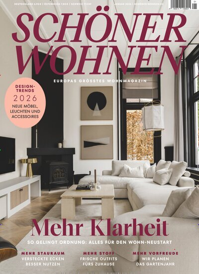 Titelbild der Ausgabe 1/2026 von SCHÖNER WOHNEN. Diese Zeitschrift und viele weitere Gartenzeitschriften und Wohnzeitschriften als Abo oder epaper bei United Kiosk online kaufen.