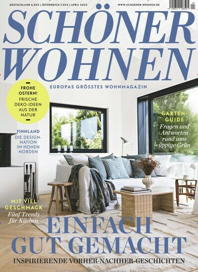 Titelbild der Ausgabe 4/2023 von SCHÖNER WOHNEN. Diese Zeitschrift und viele weitere Gartenzeitschriften und Wohnzeitschriften als Abo oder epaper bei United Kiosk online kaufen.