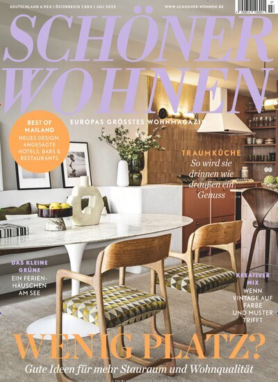 Titelbild der Ausgabe 7/2025 von SCHÖNER WOHNEN. Diese Zeitschrift und viele weitere Gartenzeitschriften und Wohnzeitschriften als Abo oder epaper bei United Kiosk online kaufen.