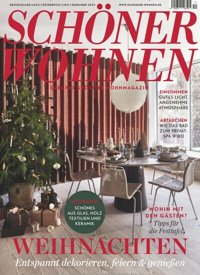 Titelbild der Ausgabe 12/2023 von SCHÖNER WOHNEN. Diese Zeitschrift und viele weitere Gartenzeitschriften und Wohnzeitschriften als Abo oder epaper bei United Kiosk online kaufen.