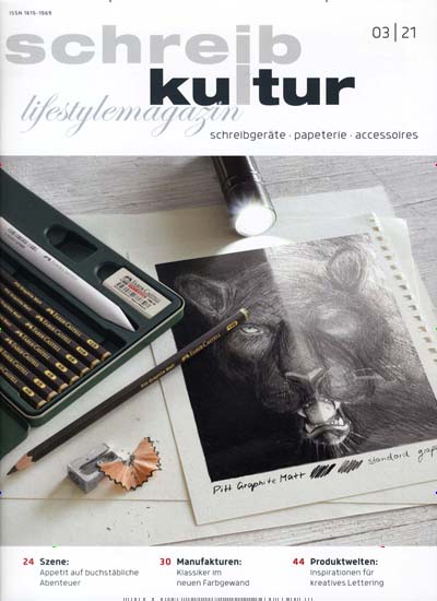 Titelbild der Ausgabe 3/2021 von Schreibkultur. Diese Zeitschrift und viele weitere Freizeit-Fachmagazine und Hobby-Fachzeitschriften als Abo oder epaper bei United Kiosk online kaufen.