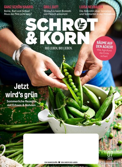 Titelbild der Ausgabe 7/2025 von Schrot & Korn. Diese Zeitschrift und viele weitere Elternzeitschriften und Tierzeitschriften als Abo oder epaper bei United Kiosk online kaufen.