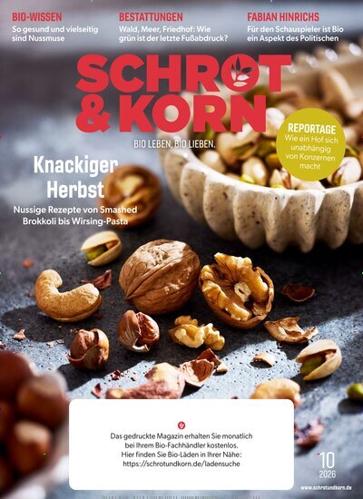 Titelbild der Ausgabe 10/2026 von Schrot & Korn. Diese Zeitschrift und viele weitere Kochzeitschriften und Backzeitschriften als Abo oder epaper bei United Kiosk online kaufen.