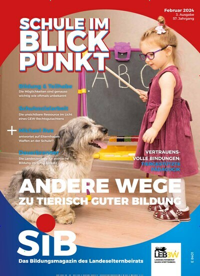 Titelbild der Ausgabe 2/2024 von Schule im Blickpunkt. Diese Zeitschrift und viele weitere Zeitschriften für Pädagogik als Abo oder epaper bei United Kiosk online kaufen.