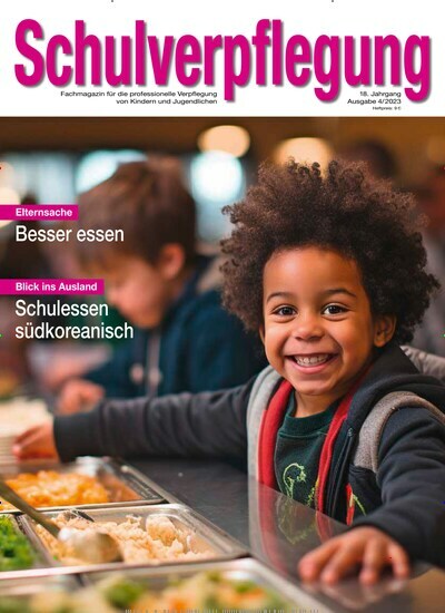 Titelbild der Ausgabe 4/2023 von Schulverpflegung. Diese Zeitschrift und viele weitere Gastronomiezeitschriften, Fashionmagazine, Beautymagazine als Abo oder epaper bei United Kiosk online kaufen.