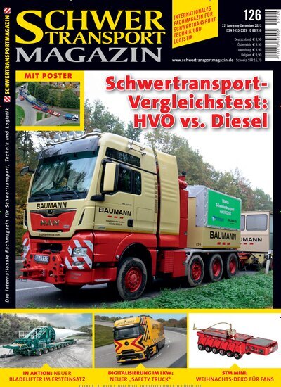 Titelbild der Ausgabe 126/2025 von Schwertransportmagazin. Diese Zeitschrift und viele weitere Automagazine und Motorradzeitschriften als Abo oder epaper bei United Kiosk online kaufen.