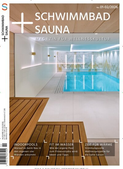 Titelbild der Ausgabe 2/2026 von Schwimmbad + Sauna. Diese Zeitschrift und viele weitere Gartenzeitschriften und Wohnzeitschriften als Abo oder epaper bei United Kiosk online kaufen.
