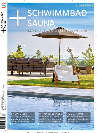 Titelbild der Ausgabe 10/2025 von Schwimmbad & Sauna. Diese Zeitschrift und viele weitere Gartenzeitschriften und Wohnzeitschriften als Abo oder epaper bei United Kiosk online kaufen.