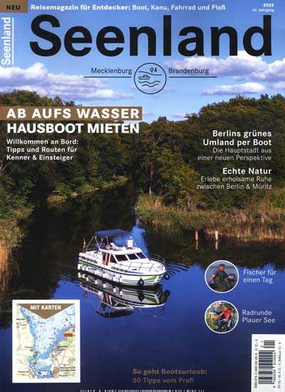 Titelbild der Ausgabe 1/2022 von Seenland Mecklenburg und Brandenburg. Diese Zeitschrift und viele weitere Reisemagazine, Freizeitmagazine und Wissensmagazine als Abo oder epaper bei United Kiosk online kaufen.