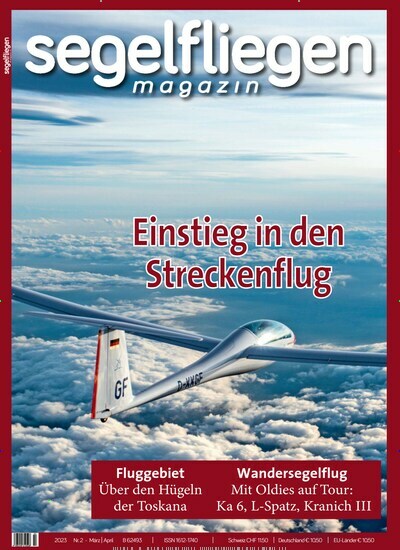 Titelbild der Ausgabe 2/2023 von segelfliegen. Diese Zeitschrift und viele weitere Reisemagazine, Freizeitmagazine und Wissensmagazine als Abo oder epaper bei United Kiosk online kaufen.