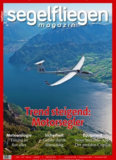 Titelbild der Ausgabe 3/2024 von segelfliegen. Diese Zeitschrift und viele weitere Reisemagazine, Freizeitmagazine und Wissensmagazine als Abo oder epaper bei United Kiosk online kaufen.