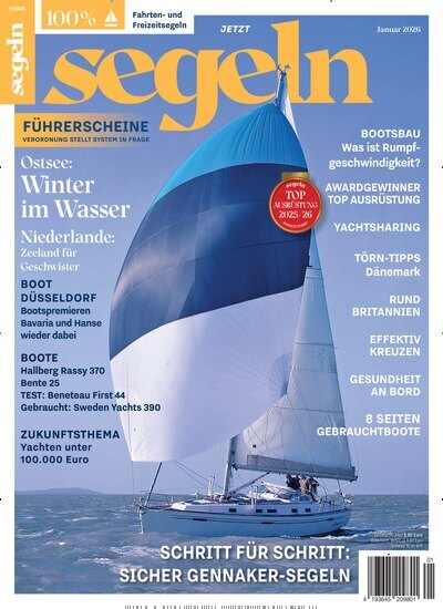 Titelbild der Ausgabe 1/2026 von segeln. Diese Zeitschrift und viele weitere Sportmagazine als Abo oder epaper bei United Kiosk online kaufen.