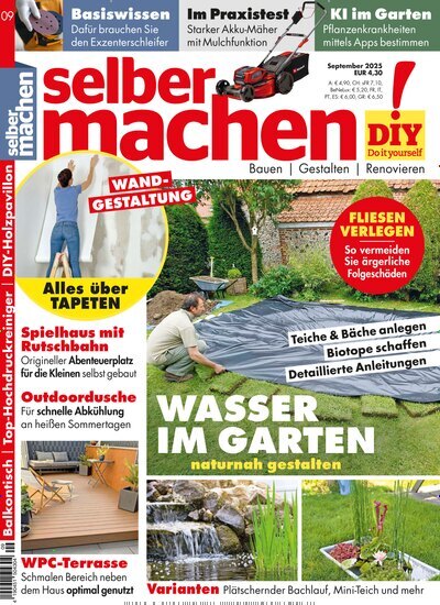 Titelbild der Ausgabe 9/2025 von selbermachen. Diese Zeitschrift und viele weitere Gartenzeitschriften und Wohnzeitschriften als Abo oder epaper bei United Kiosk online kaufen.