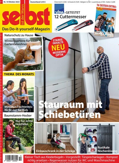 Titelbild der Ausgabe 10/2023 von Selbst ist der Mann. Diese Zeitschrift und viele weitere Gartenzeitschriften und Wohnzeitschriften als Abo oder epaper bei United Kiosk online kaufen.