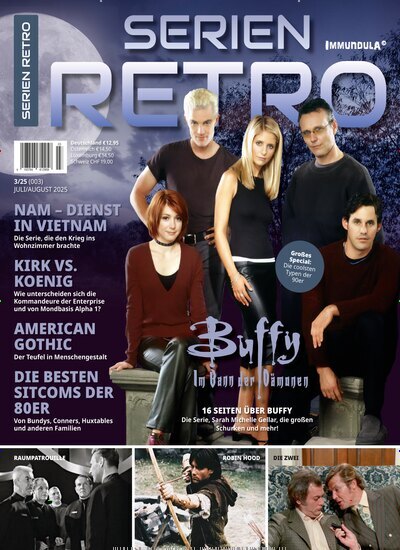 Titelbild der Ausgabe 3/2025 von Serien Retro. Diese Zeitschrift und viele weitere Audiomagazine, Filmmagazine und Fotozeitschriften als Abo oder epaper bei United Kiosk online kaufen.
