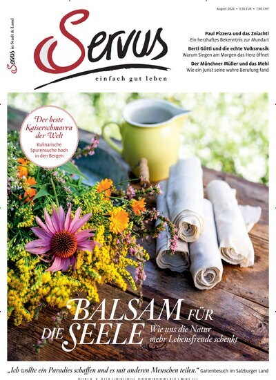 Titelbild der Ausgabe 8/2026 von Servus in Bayern. Diese Zeitschrift und viele weitere Gartenzeitschriften und Wohnzeitschriften als Abo oder epaper bei United Kiosk online kaufen.