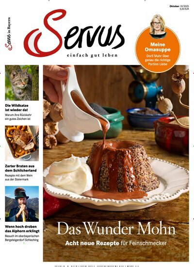 Titelbild der Ausgabe 10/2025 von Servus in Bayern. Diese Zeitschrift und viele weitere Gartenzeitschriften und Wohnzeitschriften als Abo oder epaper bei United Kiosk online kaufen.