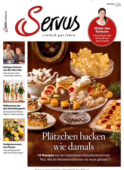 Titelbild der Ausgabe 11/2025 von Servus in Bayern. Diese Zeitschrift und viele weitere Gartenzeitschriften und Wohnzeitschriften als Abo oder epaper bei United Kiosk online kaufen.