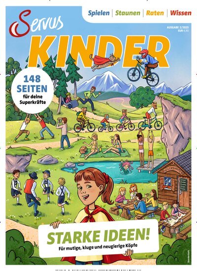 Titelbild der Ausgabe 2/2025 von Servus Kinder. Diese Zeitschrift und viele weitere Jugendzeitschriften und Kinderzeitschriften als Abo oder epaper bei United Kiosk online kaufen.