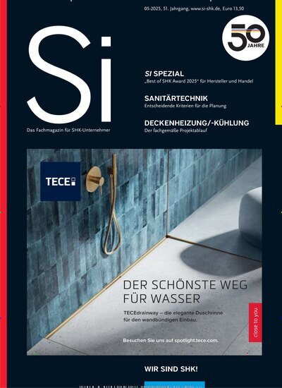 Titelbild der Ausgabe 5/2025 von Si - Das Fachmagazin für SHK Unternehmer. Diese Zeitschrift und viele weitere Architekturzeitschriften und Bauzeitschriften als Abo oder epaper bei United Kiosk online kaufen.