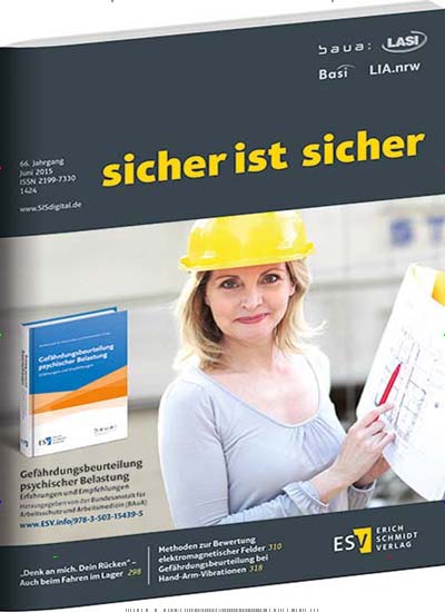 sicher ist sicher - Arbeitsschutz aktuell aktuelles Titelbild Ausgabe 2/2018 Aktuelles Titelbild von sicher ist sicher - Arbeitsschutz aktuell. In der Ausgabe 2/2018 geht es um die Themen: Gefährfungsbeurteilung psychischer Belastung. Lesen Sie gerne Pflegezeitschriften und medizinische Fachzeitschriften? Dann empfehlen wir Ihnen sicher ist sicher - Arbeitsschutz aktuell als Abo oder Geschenkabo.